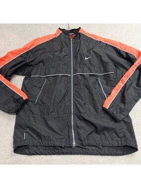 Vintage Nike Jacket Large Black Red Full Zip Windbreaker Alpha Project